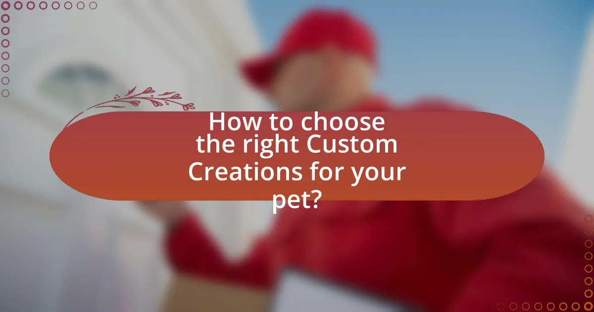 How to choose the right Custom Creations for your pet?